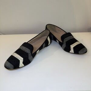 J CREW ITALY WEAVE Vintage Leather WOMEN BALLET FLAT Mary Jane LOAFERS Sz‎ 8.5